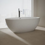 MonBlari Venus Series Mr-88877 White Freestanding Solid Surface Bathtub