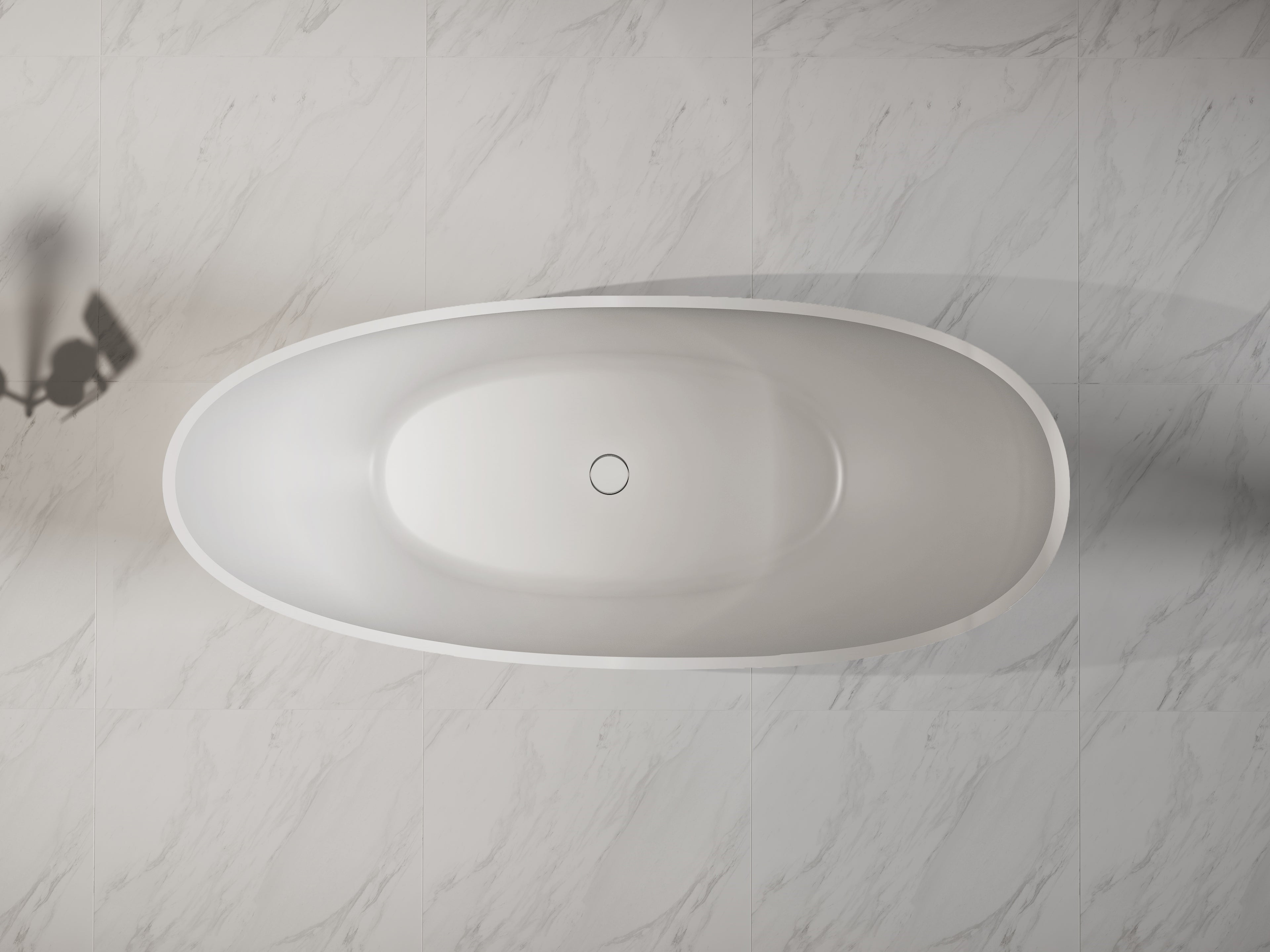 MonBlari XA-8816 solid surface bath top view close-up