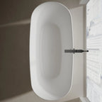 MonBlari XA-8898 Solid Surface Freestanding Bath Top View Close-up