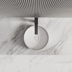 MonBlari XA-A10 Solid Surface Countertop Basin Bathroom Sink 360mm Front Top View Close-up