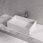 MonBlari XA-A32A Solid Surface Vessel Sink Side Top View Close-up