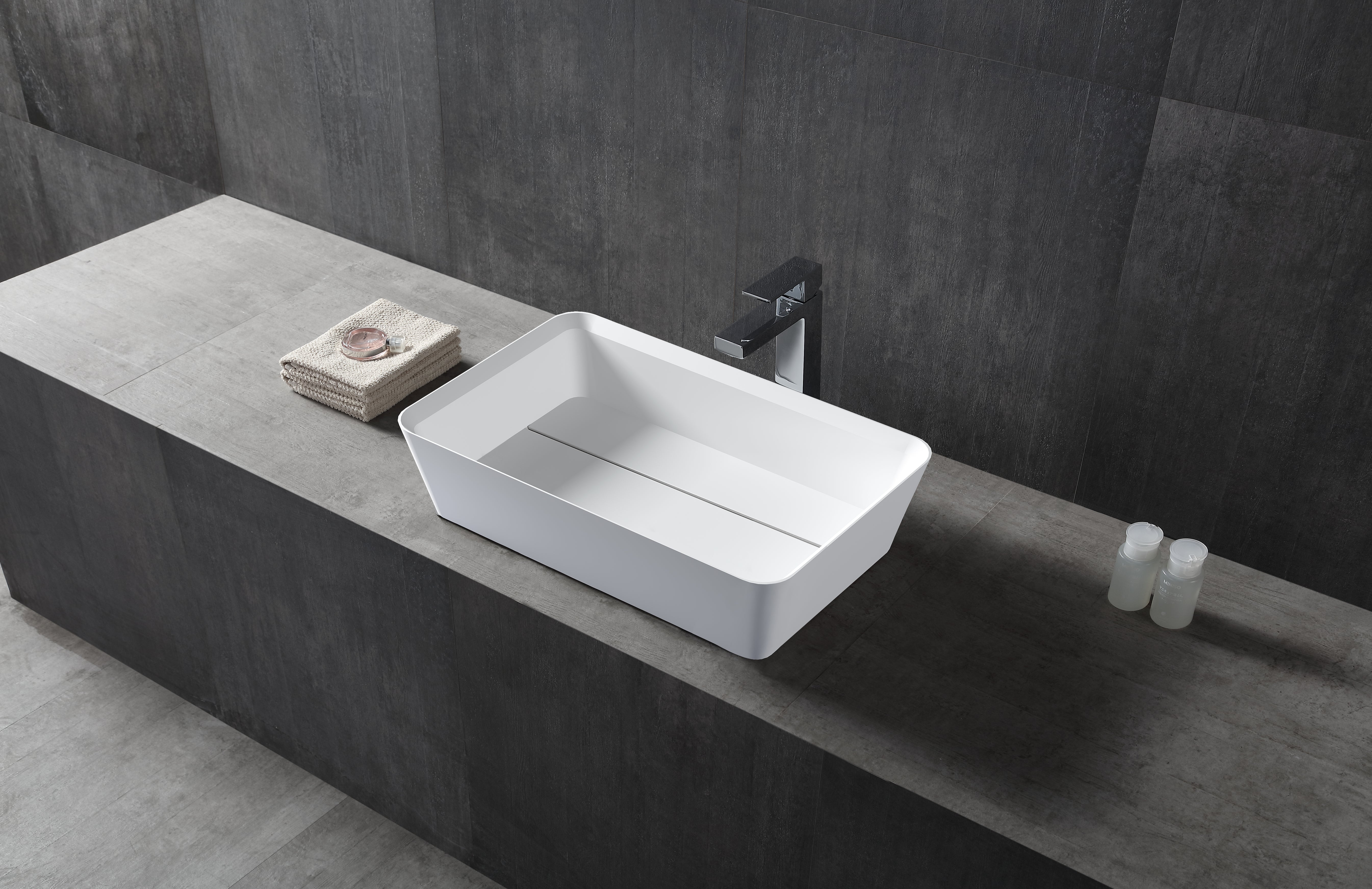 MonBlari XA-A36D countertop basin | solid surface bathroom sink Main image