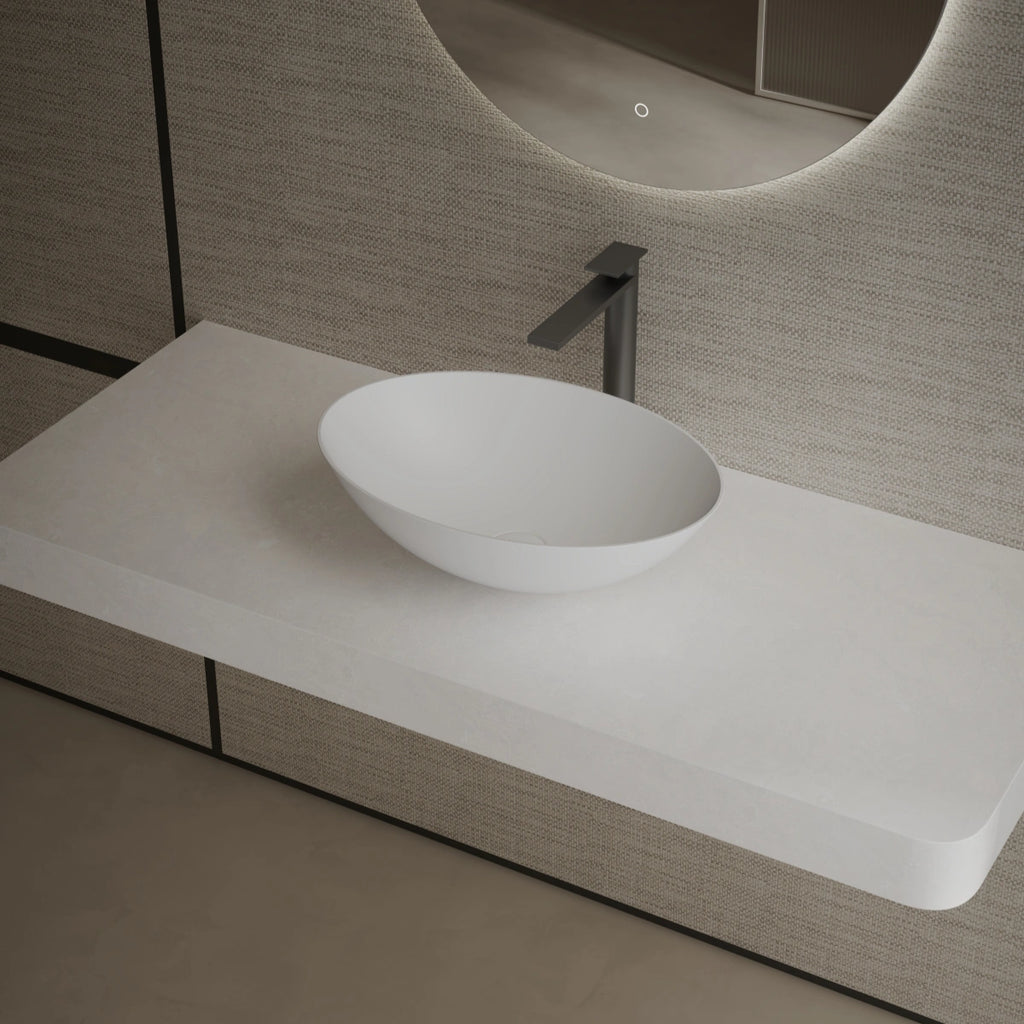 MonBlari XA-A72 Solid Surface Basin Side Top View