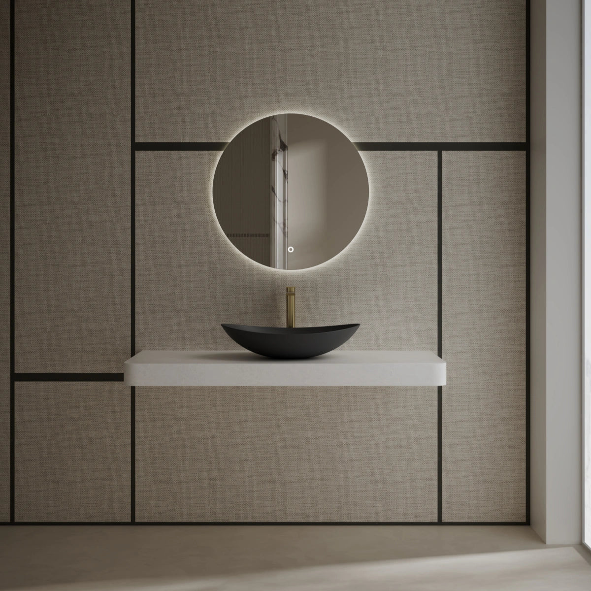 MonBlari XA-A76 black countertop basin 