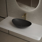 MonBlari XA-A76 black countertop basin side view close-up