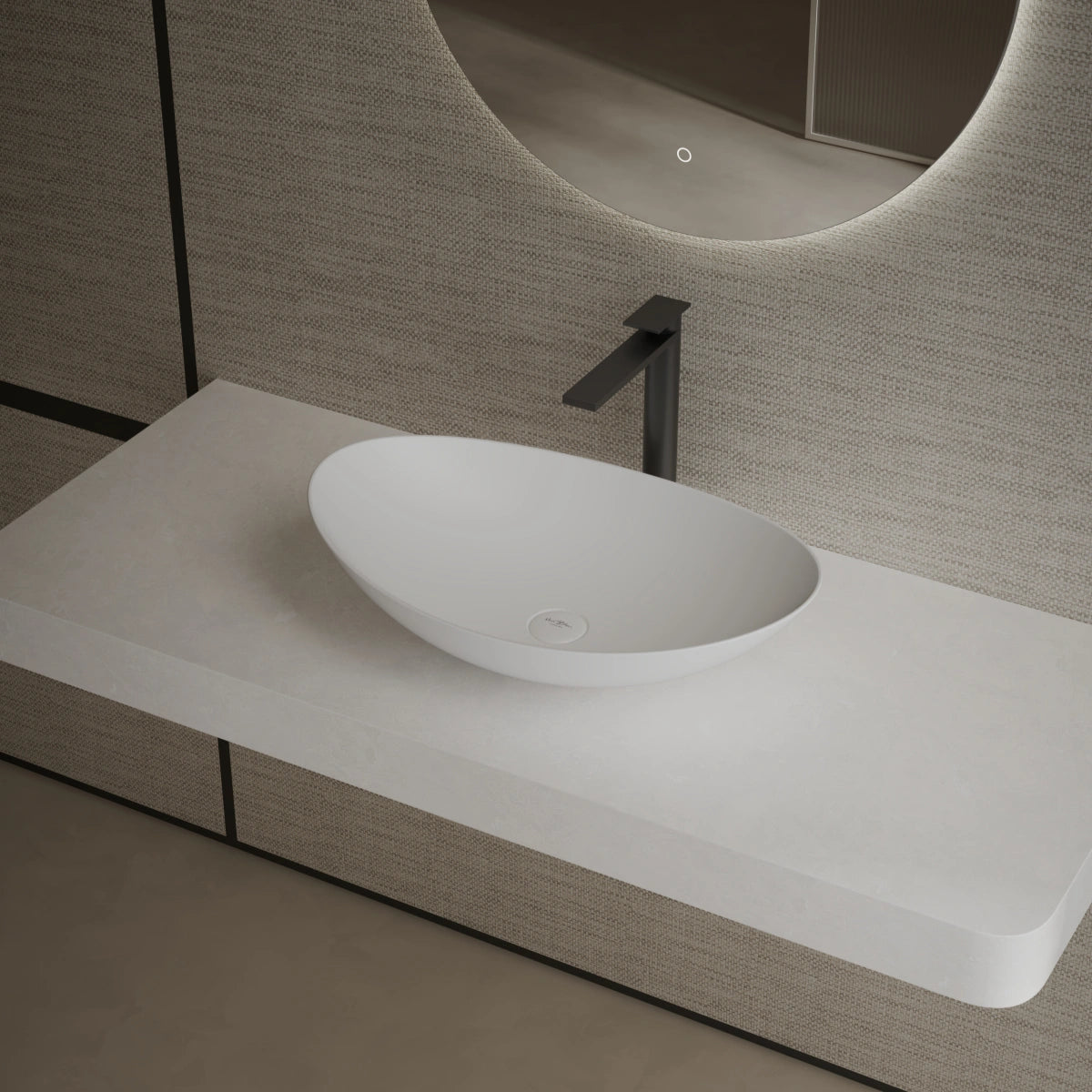 MonBlari XA-A76 countertop basin side view