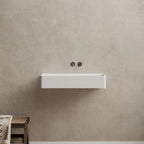 MonBlari XA-G10B Solid Surface Wall-Mounted Basin 600mm - 800mm Front View