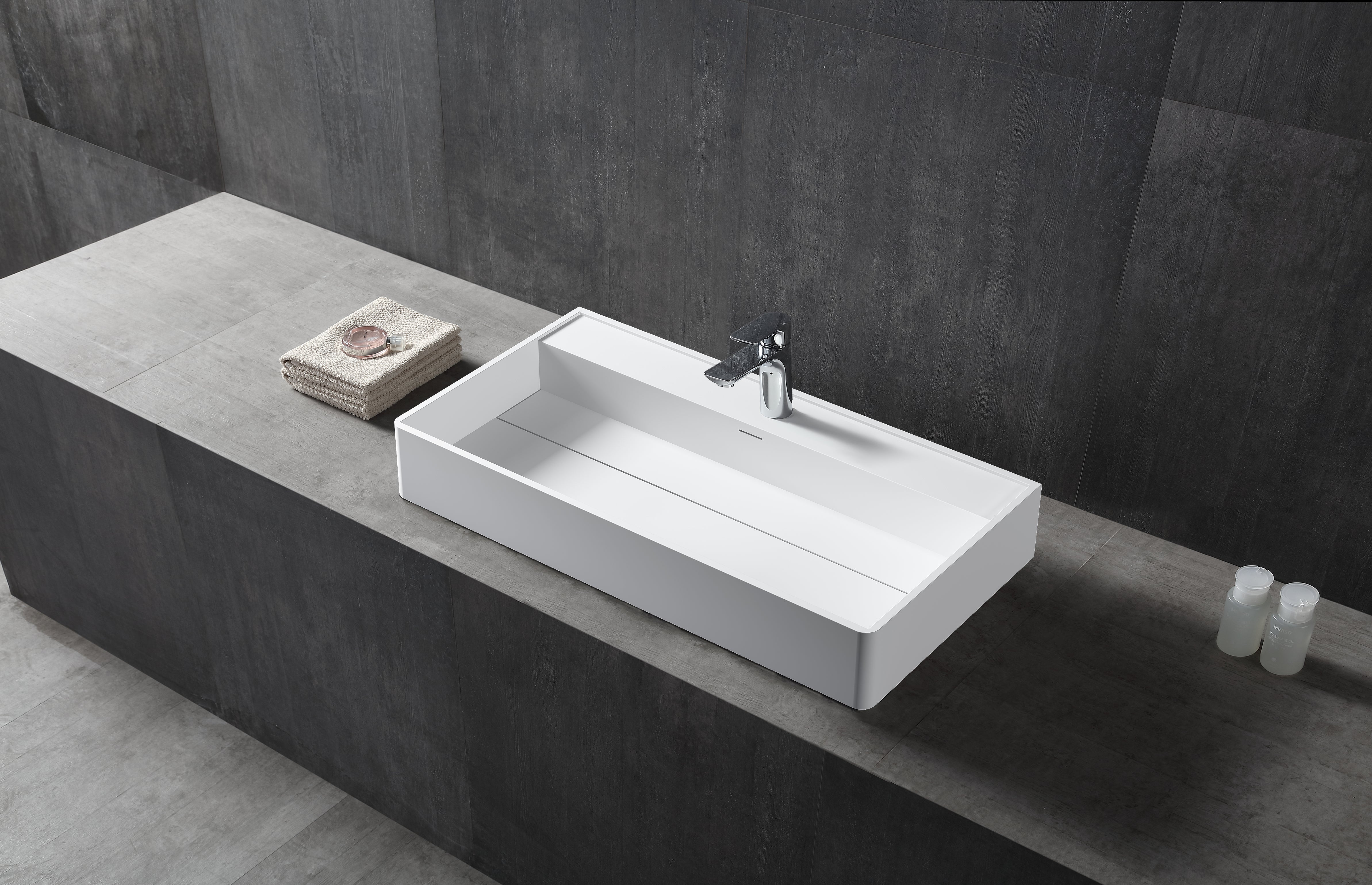 MonBlari XA-G10B solid surface wall-mounted basin Main image