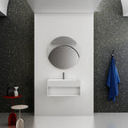 MonBlari XA-G72 Solid Surface Wall-Mounted Basin Bathroom Sink 600mm Front View
