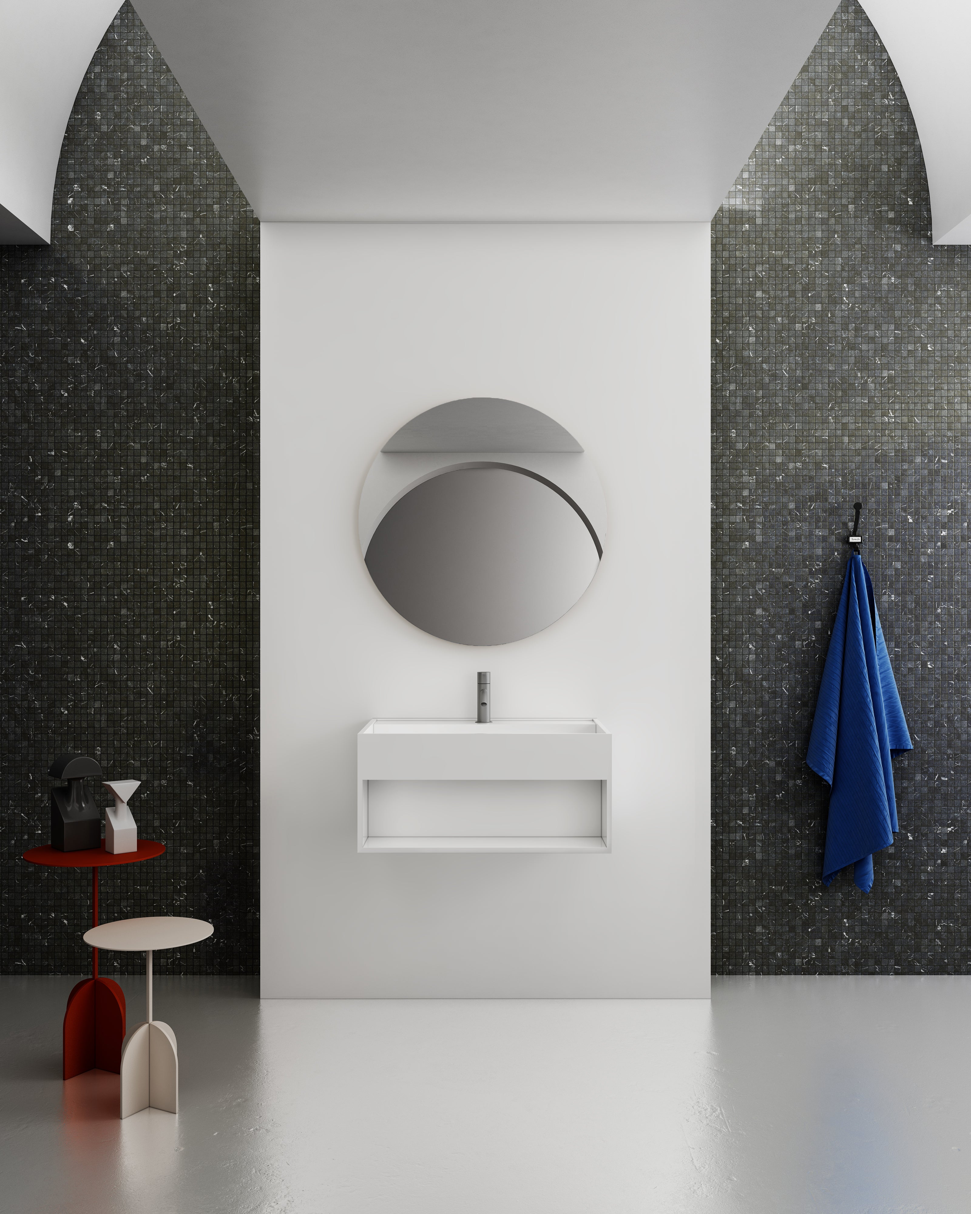 MonBlari XA-G72 solid surface wall-mounted basin Main image