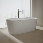 MonBlari Xa-8860 White Freestanding Solid Surface Bathtub