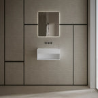 MonBlari Xa-G71 White Solid Surface Wall-Mount Basin Front View