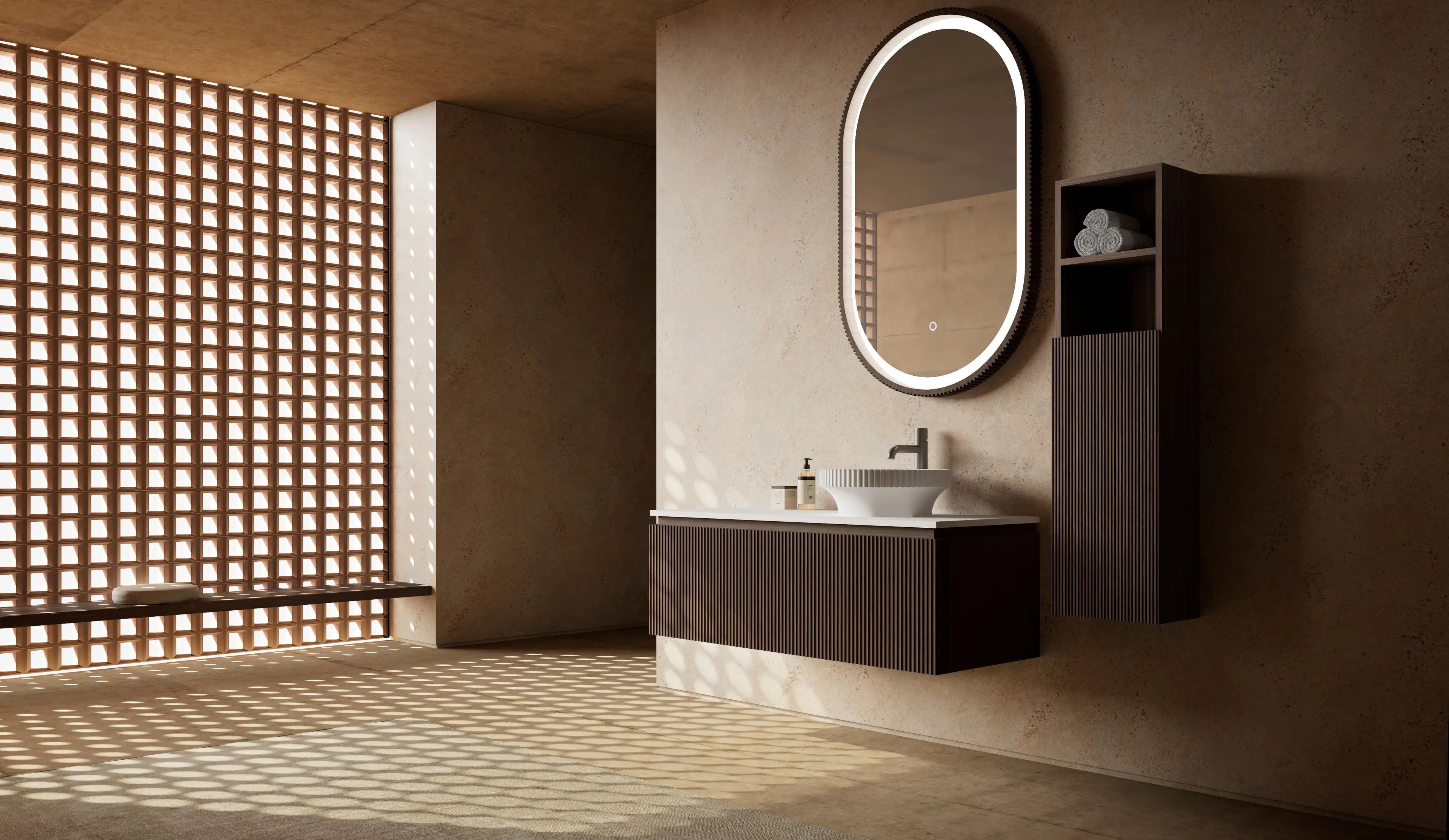 Monblair MW-V0633 vanity units with mirror-1200mm side view