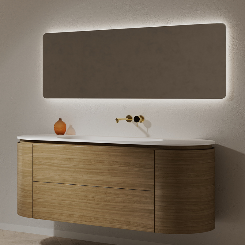 Monblair TW-5021 vanity units with mirror-1200mm right side view close-up