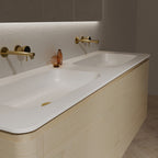 Monblair TW-5512 Double Vanity Units with Mirror-1600mm Left Side View Close-up