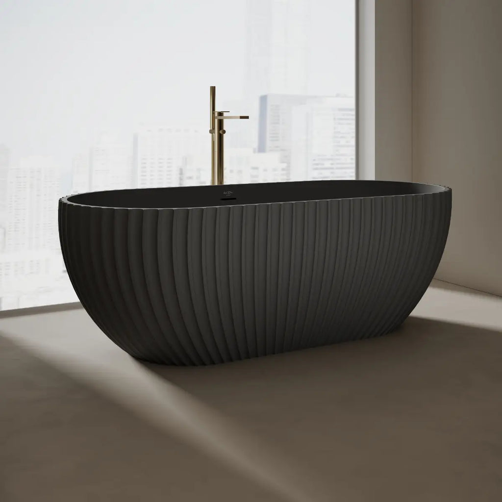 Monblari VENUS Series Black Wide Bath Side View