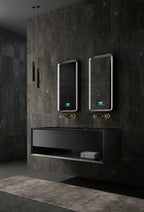 Monblari mc-v9970 carbon fiber vanity unit with mirror diagonal view close-up-1600mm