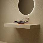 MonBlari MonRO Series Clear Amber Bathroom Vessel Sink