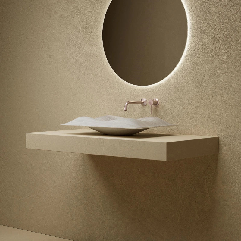 MonBlari MonRO Series Sculptural Marble Countertop Basin