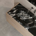 MonBlari STRATA Series Custom Bvlgari Black Marble Single Wall-Hung Vanity Unit