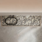 MonBlari STRATA Series Architectural Custom Marble Single Wall-Hung Vanity Set