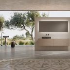 MonBlari STRATA Series Architectural Custom Marble Single Wall-Hung Vanity Set