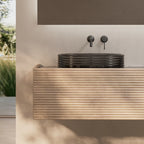 MonBlari STRATA Series Marble Double Basin Wall-Hung Vanity Unit with Storage Drawers