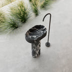 MonBlari STRATA Series Marble Bathroom Pedestal Sink