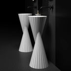 MonBlari SWING Series Sculpted Pedestal Sink