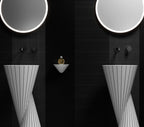 MonBlari SWING Series Sculpted Pedestal Sink