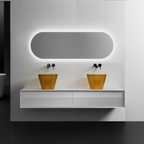 MonBlariSWINGSeriesMatteWhite_AmberYellowBathroomCabinetSetFrontViewPanorama-Scenario