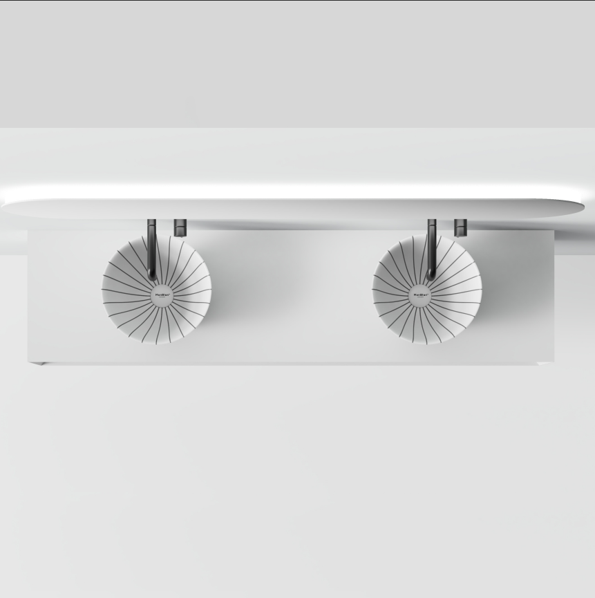 MonBlari SWING Series Bathroom Vanity Units with Mirror - Matte White & Moonstone Grey