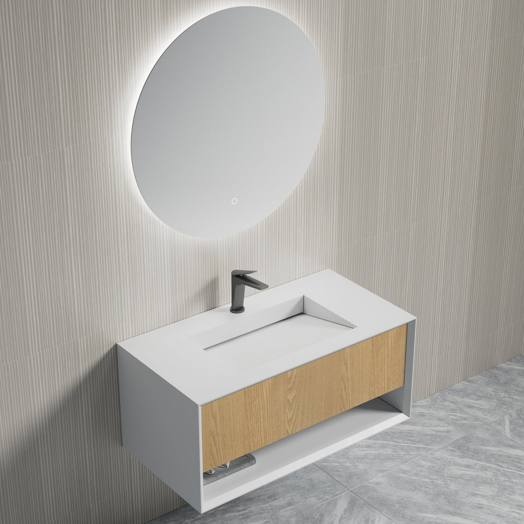 Monblari TW-2500 Vanity Units with Mirror - 800mm - SideTopView
