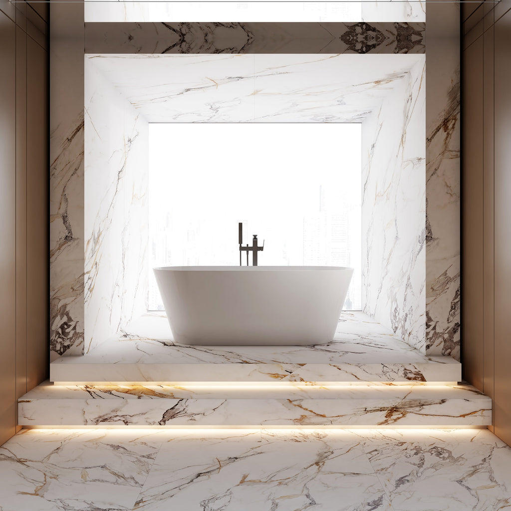 MonBlari TW-6611 Wide Oval Freestanding Bath-FrontView