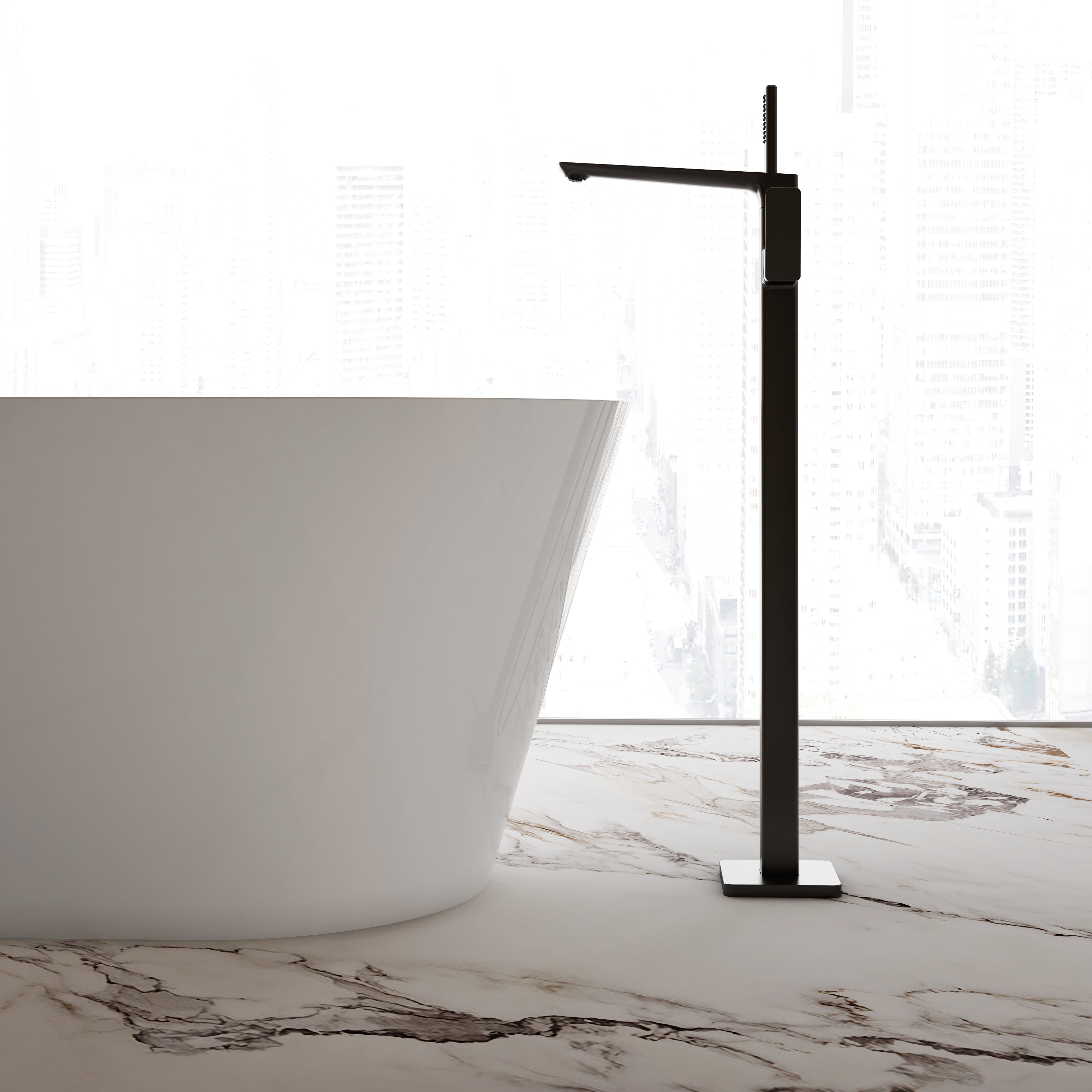 MonBlari TW-6611 Wide Oval Freestanding Bath-CloseUp