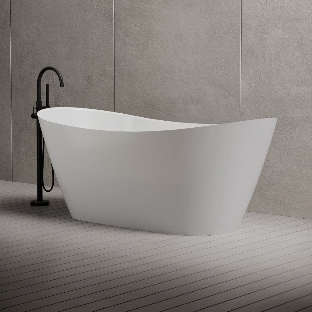 MonBlari TW-6612 Wide Oval Freestanding Bathtub-SideView