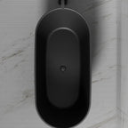 MonBlari TW-6612 Black Acrylic Freestanding Bathtub 1520mm - 1690mm