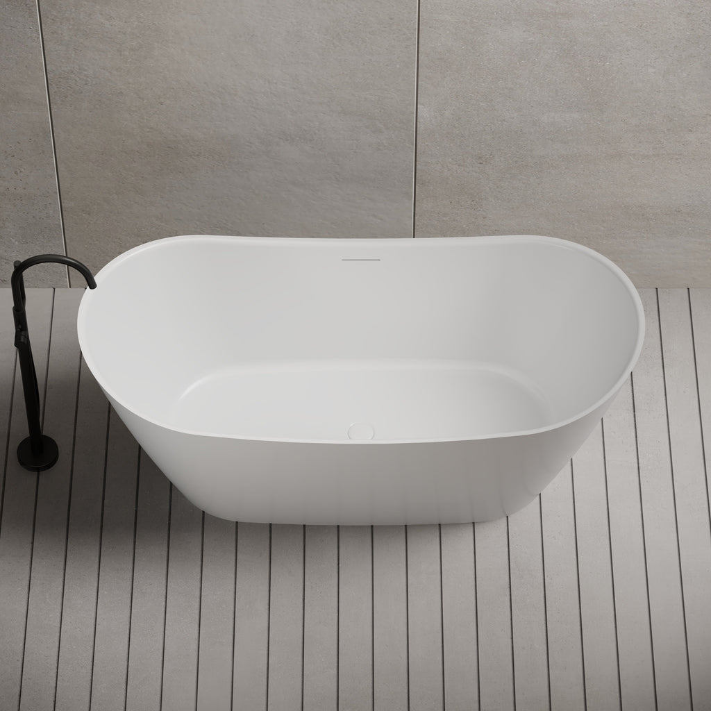 MonBlari TW-6612 Wide Oval Freestanding Bathtub-FrontView