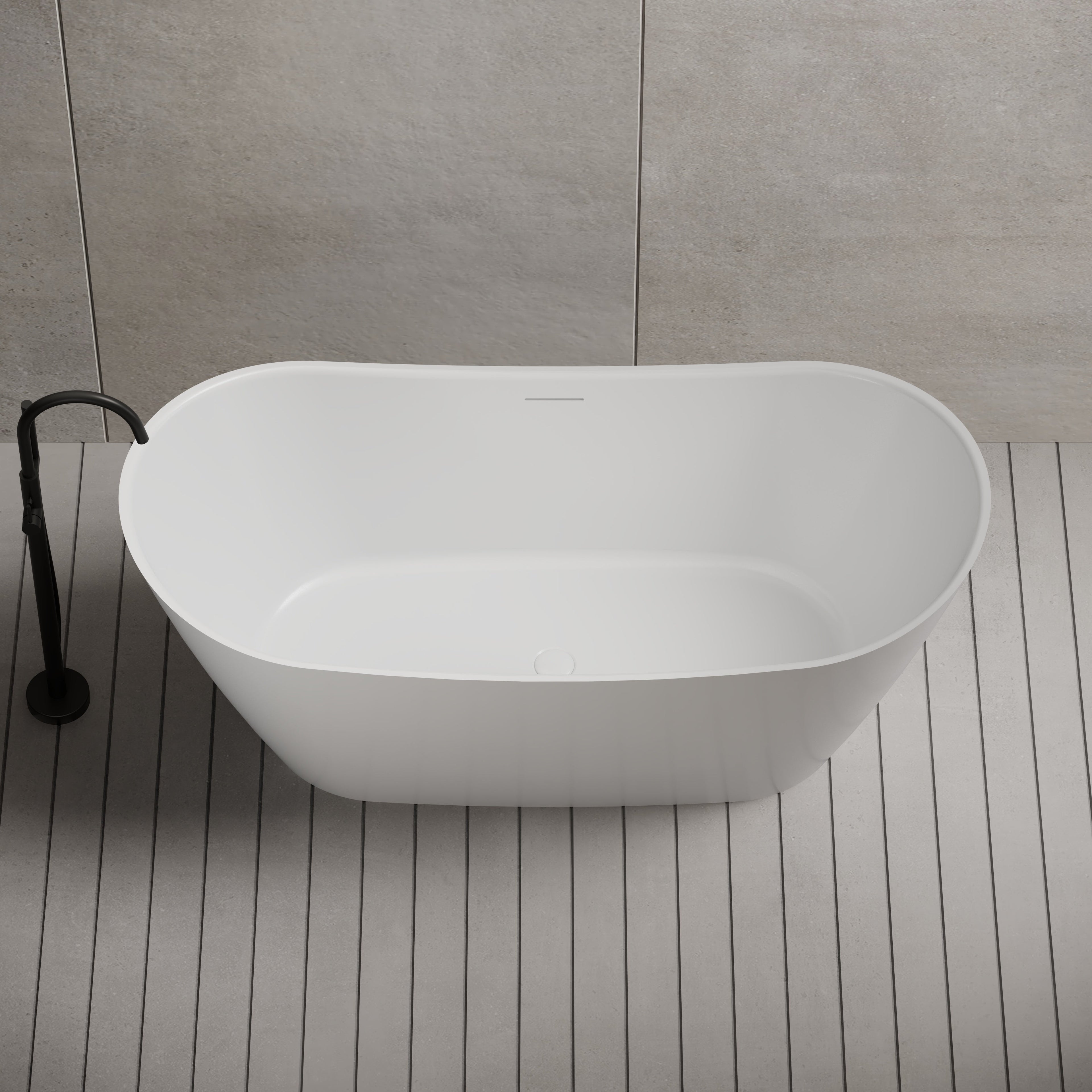 MonBlari TW-6612 Wide Oval Freestanding Bathtub-FrontView