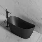 MonBlari TW-6612 Black Acrylic Freestanding Bathtub 1520mm - 1690mm