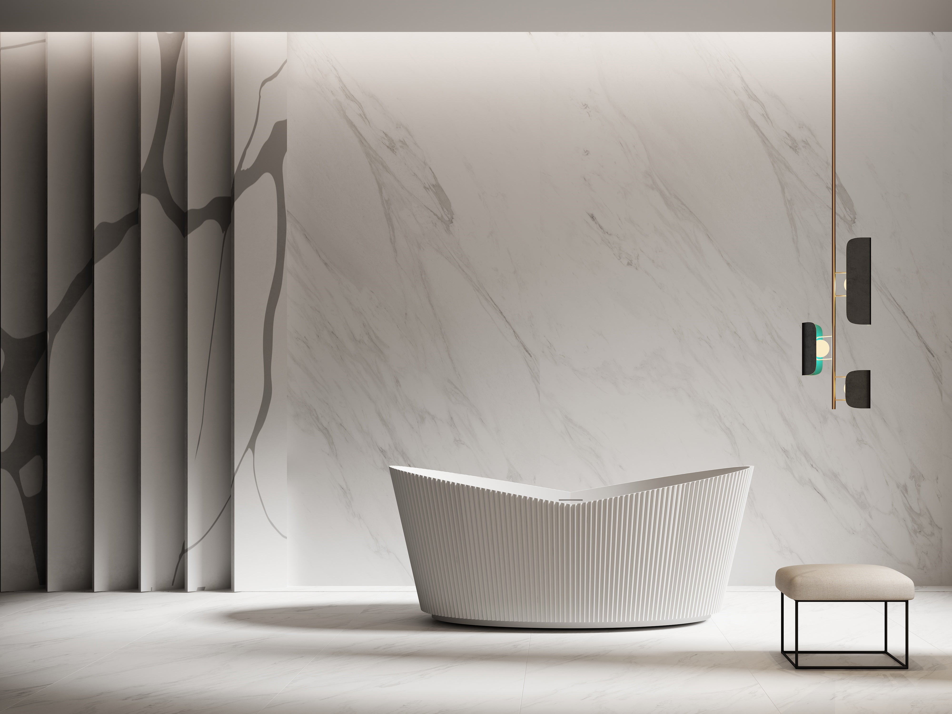 MonBlari TW-7193 Freestanding Bath Front View Main image