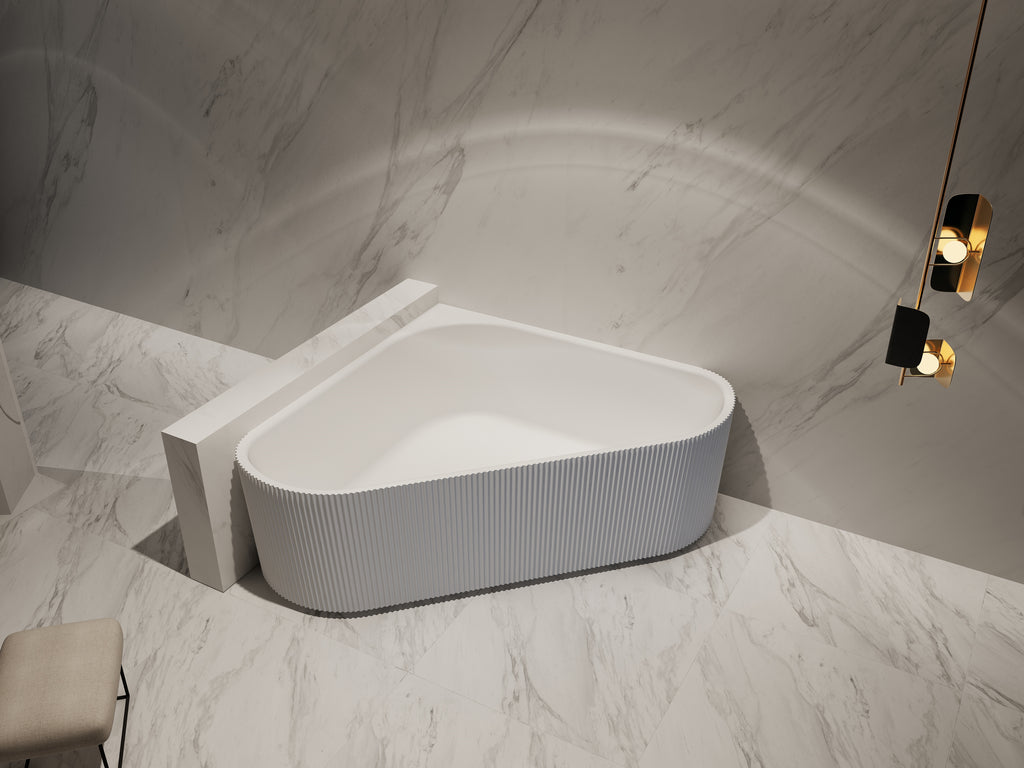 MonBlari TW-7197 Corner Bath Front Top View Close-up