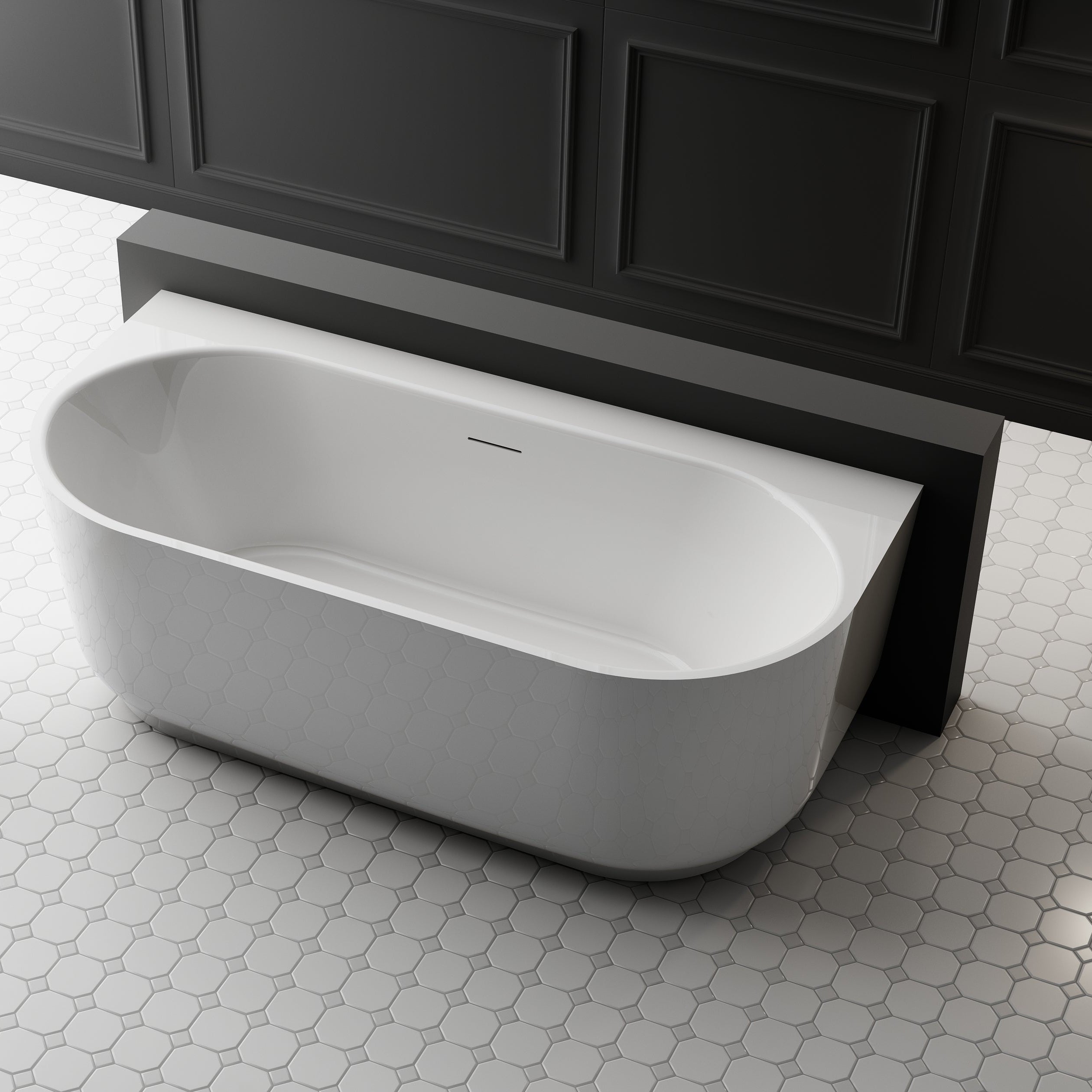 MonBlari TW-7316A Wall-Mounted Bath-DiagonalTopView