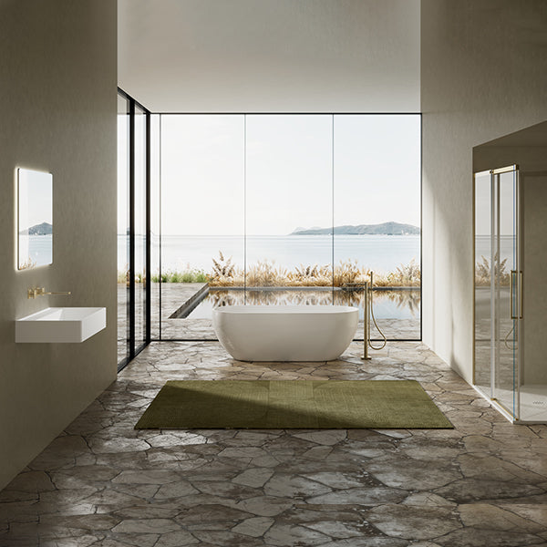 MonBlari TW-7506 White Acrylic Freestanding Bathtub 1300mm - 1720mm