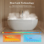 MonBlari TW-7506 White Acrylic Freestanding Bathtub 1300mm - 1720mm