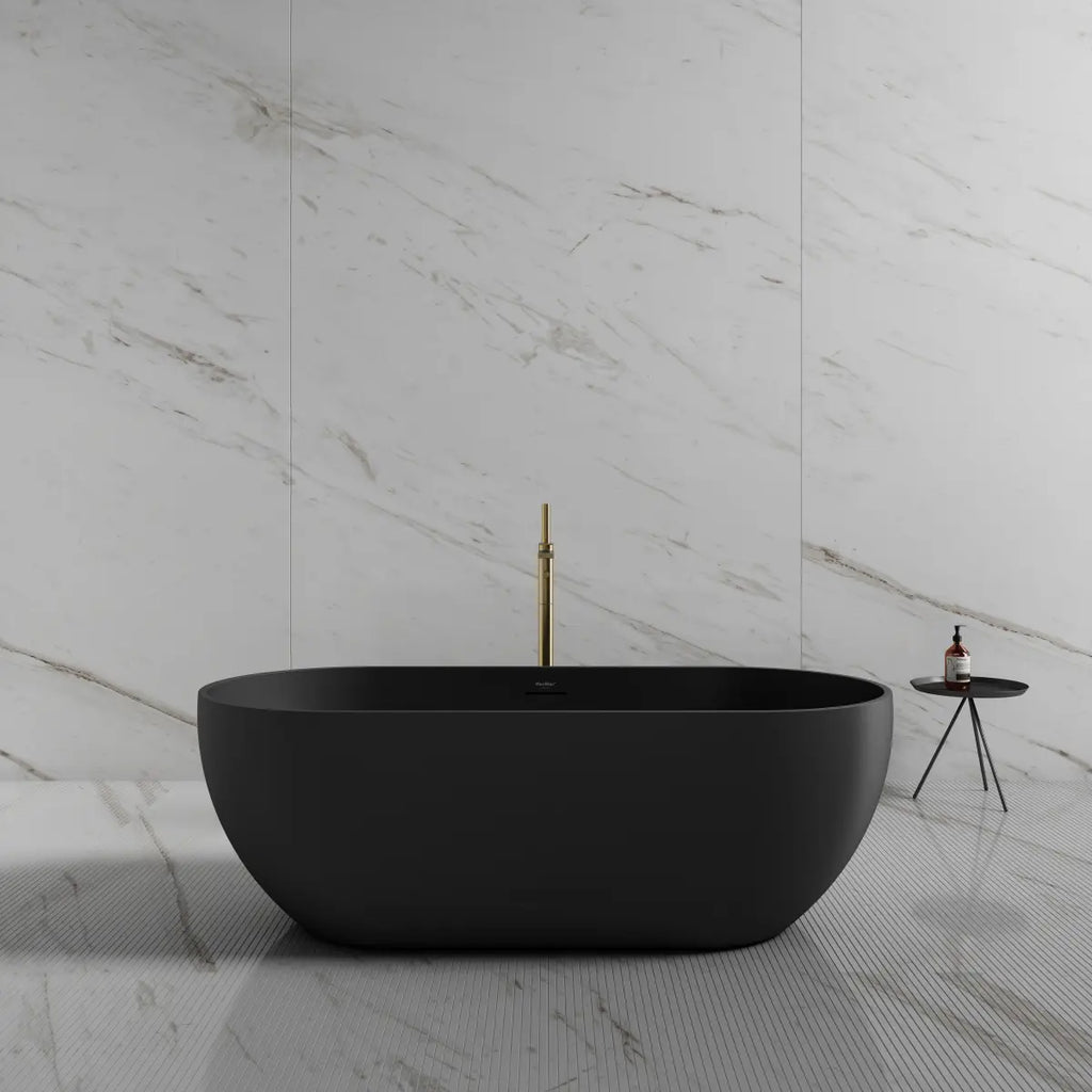 MonBlari TW-7506 Black Acrylic Freestanding Bathtub 1300mm - 1720mm