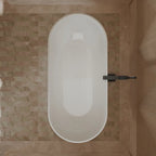 MonBlari TW-7506 White Acrylic Freestanding Bathtub 1300mm - 1720mm