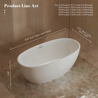 MonBlari TW-7507 Acrylic Freestanding Bathtub 1500mm-1700mm