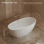 MonBlari TW-7507 Acrylic Freestanding Bathtub 1500mm-1700mm