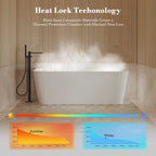 MonBlari TW-7619 White Acrylic Back-to-Wall Bathtub 1500mm-1700mm